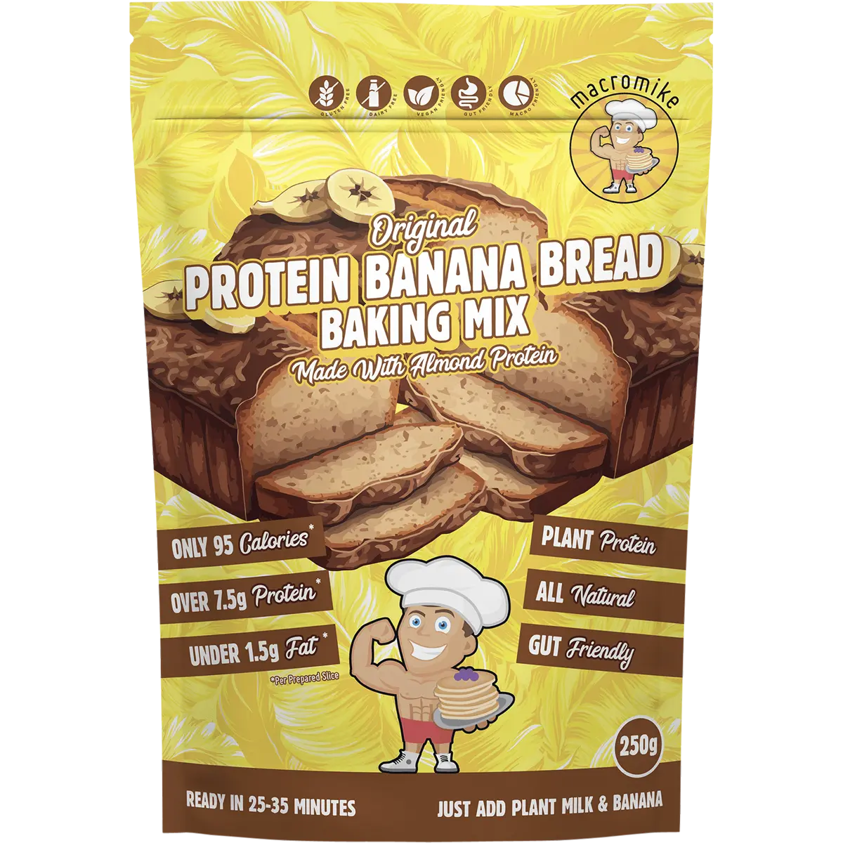 Macro Mike Protein Banana Bread Baking Mix 250g — front pack image (UHP)