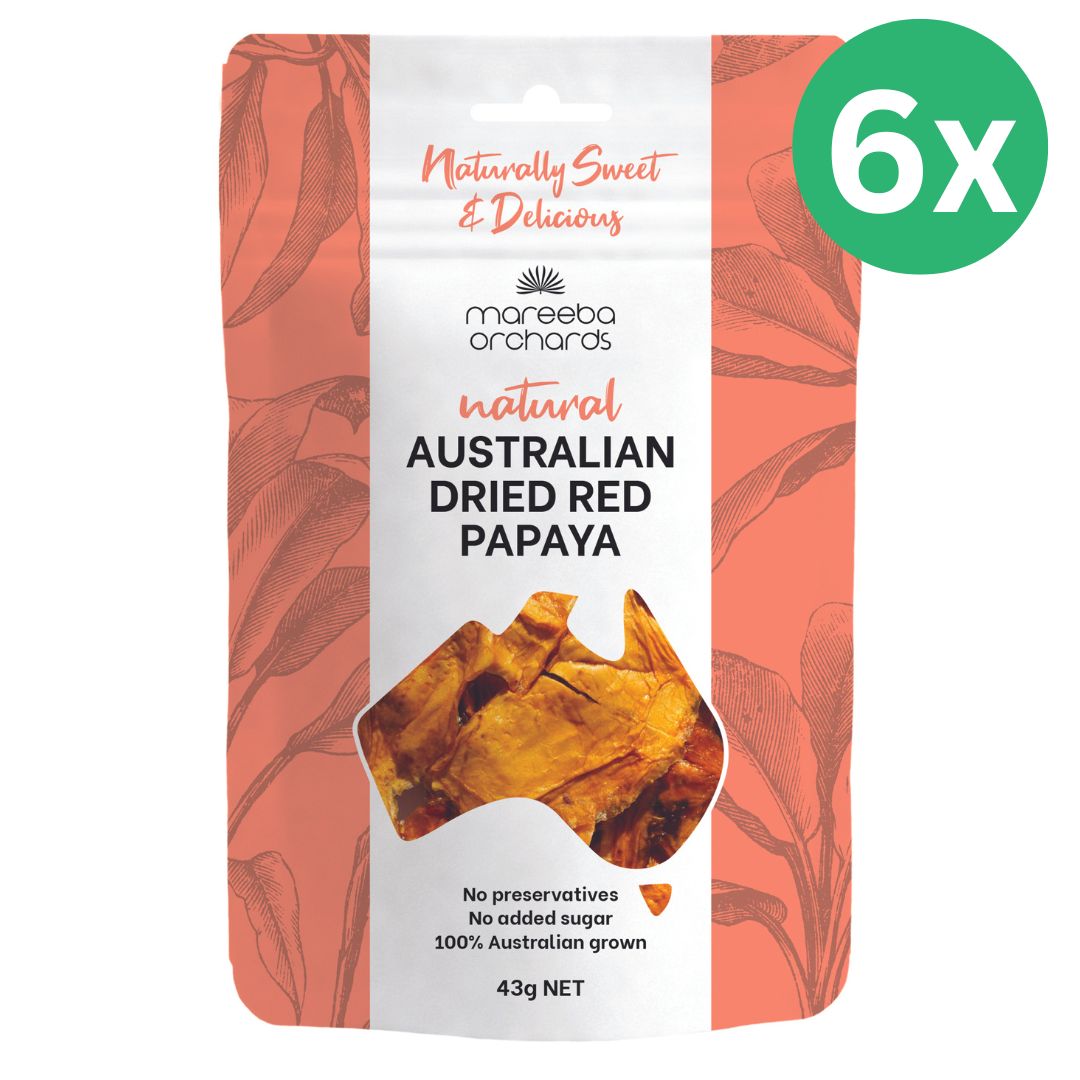 Mareeba Orchards Australian Dried Red Papaya 43g X 6