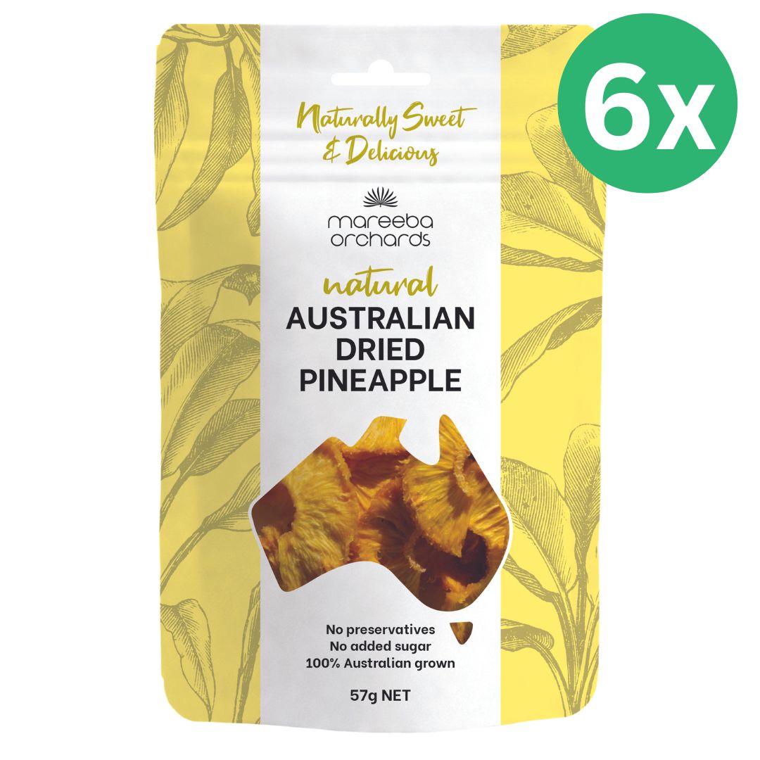 Mareeba Orchards Australian Dried Pineapple 57g X 6