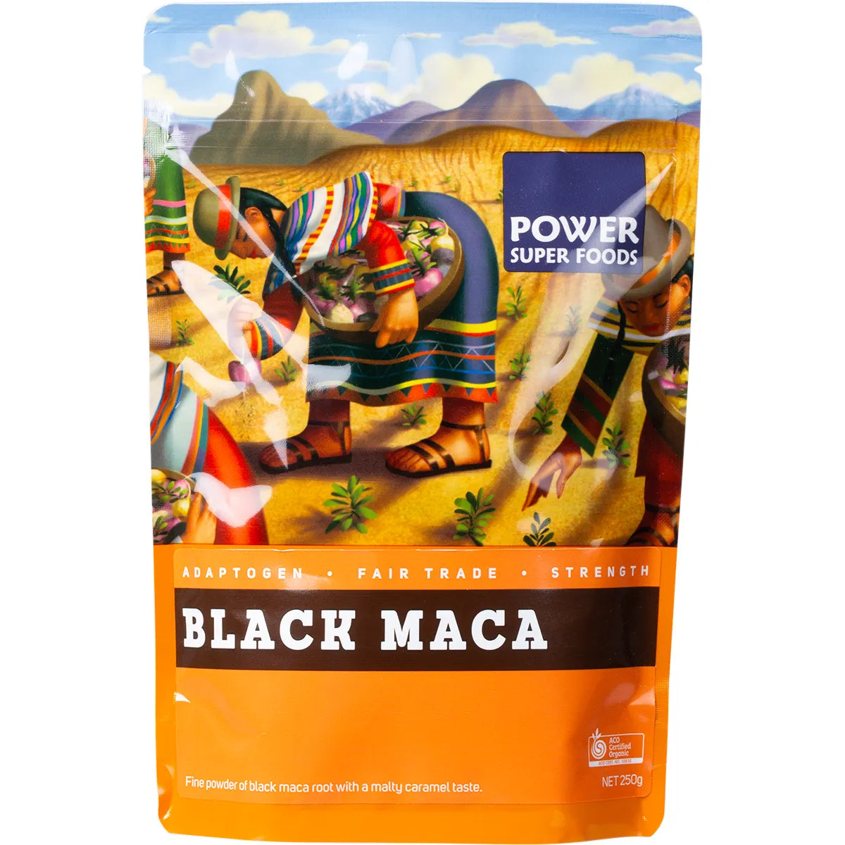 Power Super Foods Black Maca Powder Cert Org 250g