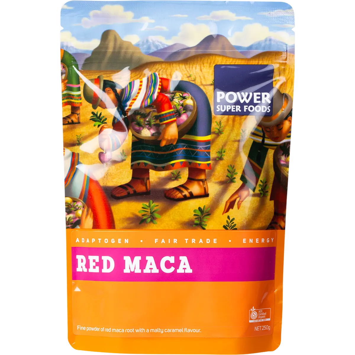 Power Super Foods Red Maca Powder Certified Organic 250g by Power Super Foods