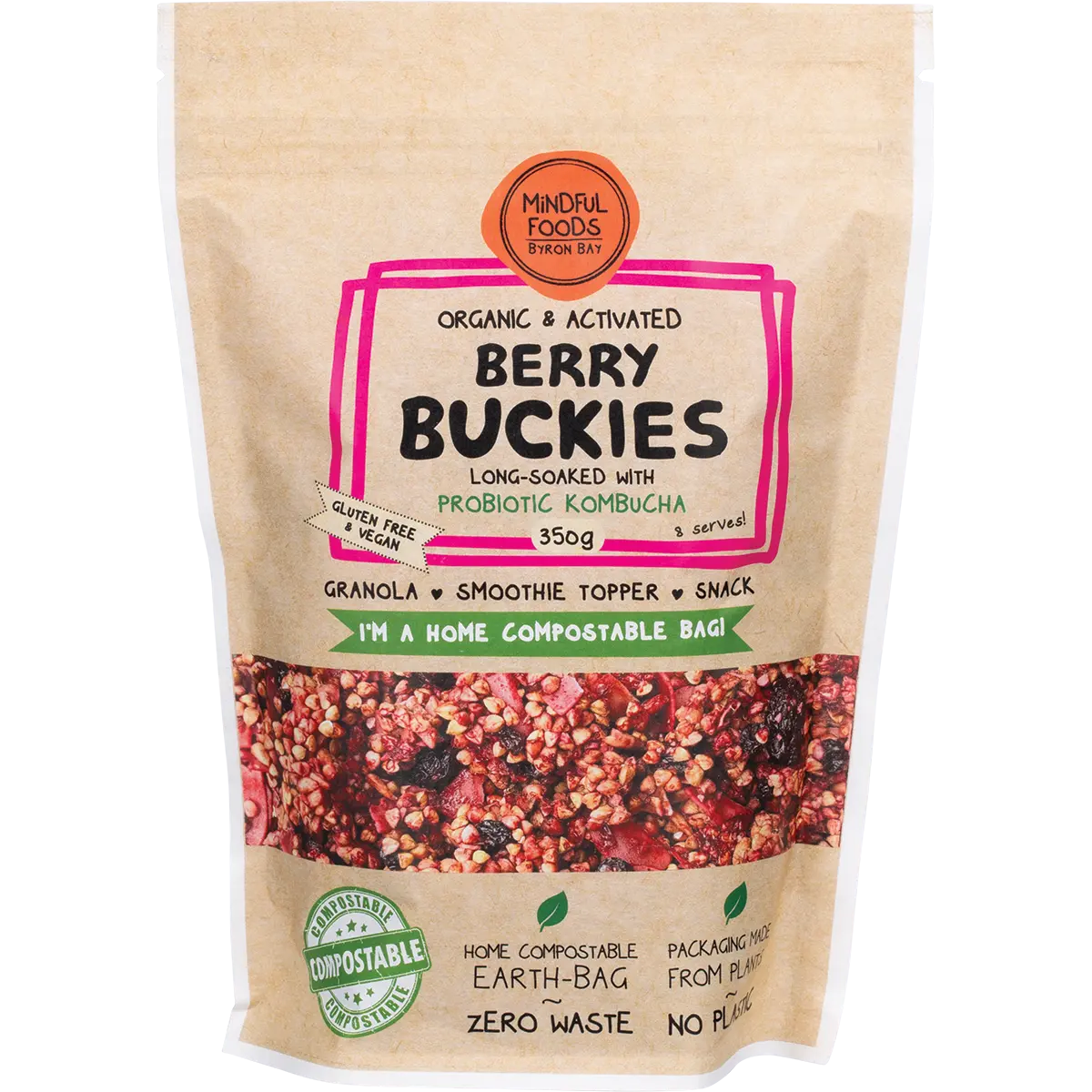 Mindful Foods Buckies Berry 350g — front pack image (UHP)