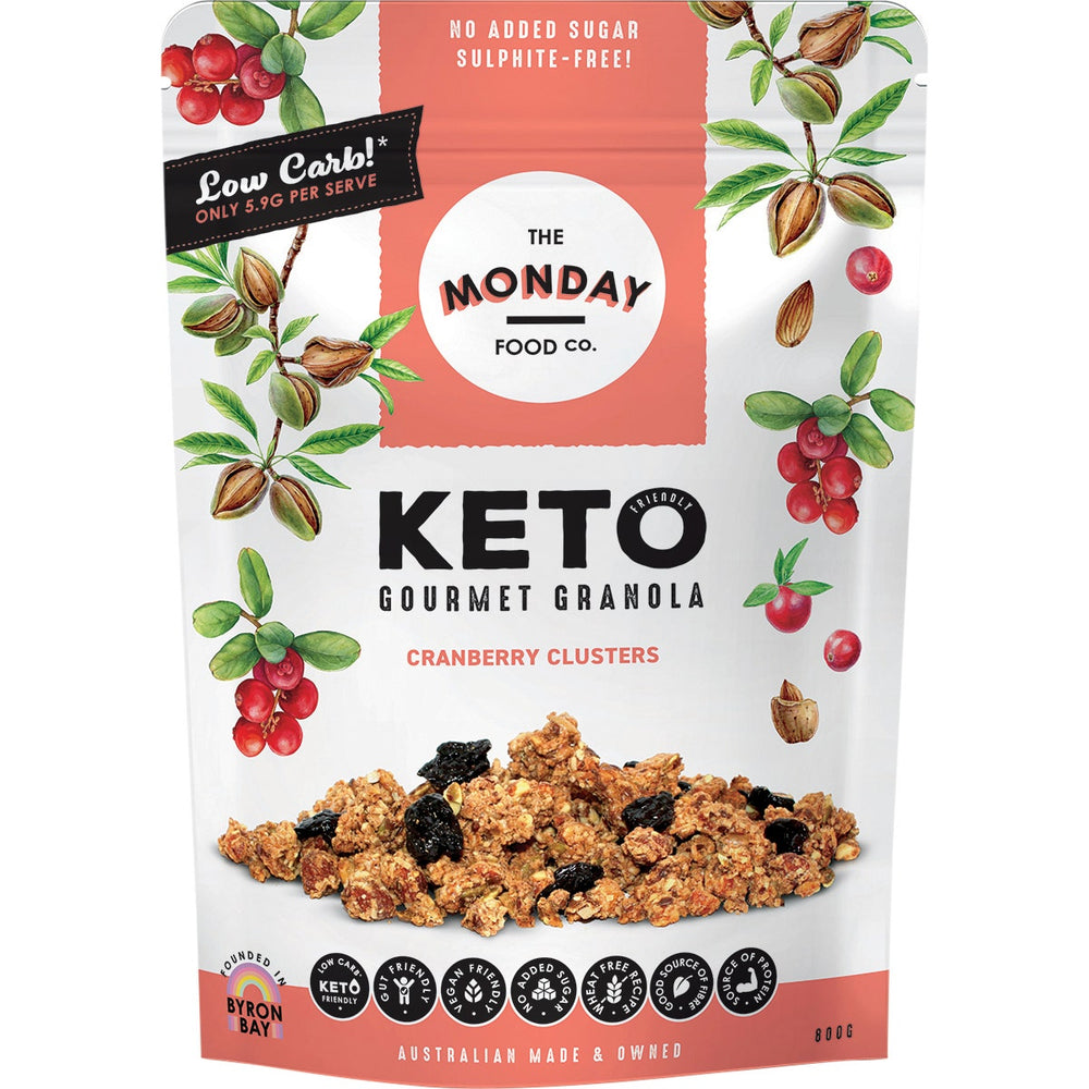 THE MONDAY FOOD CO Keto Granola Cranberry Clusters