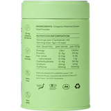 Morning Made Unsweetened Matcha Latte 60g — back pack image (UHP)