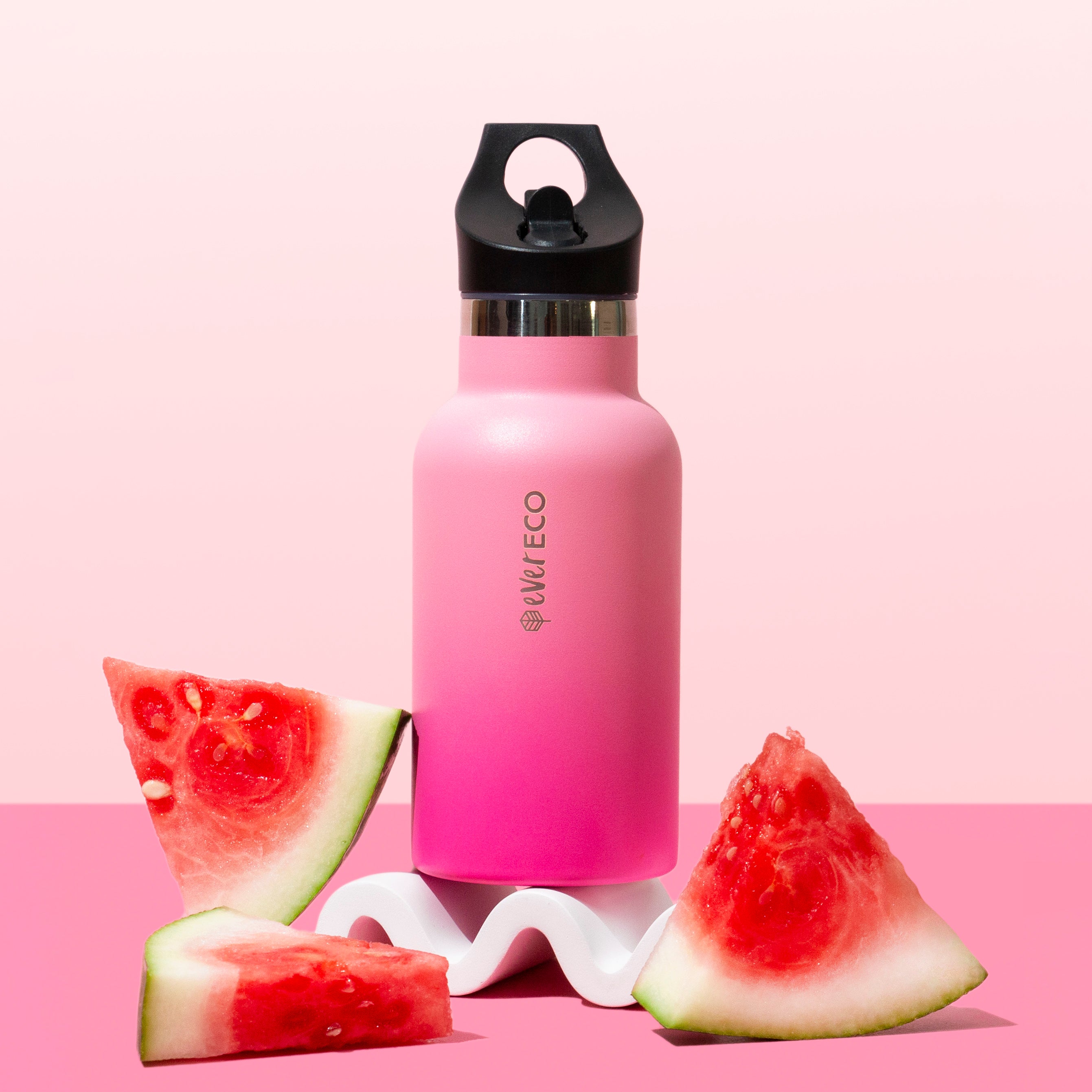 Ever Eco Rise 350ml Insulated Drink Bottle in-use lifestyle image