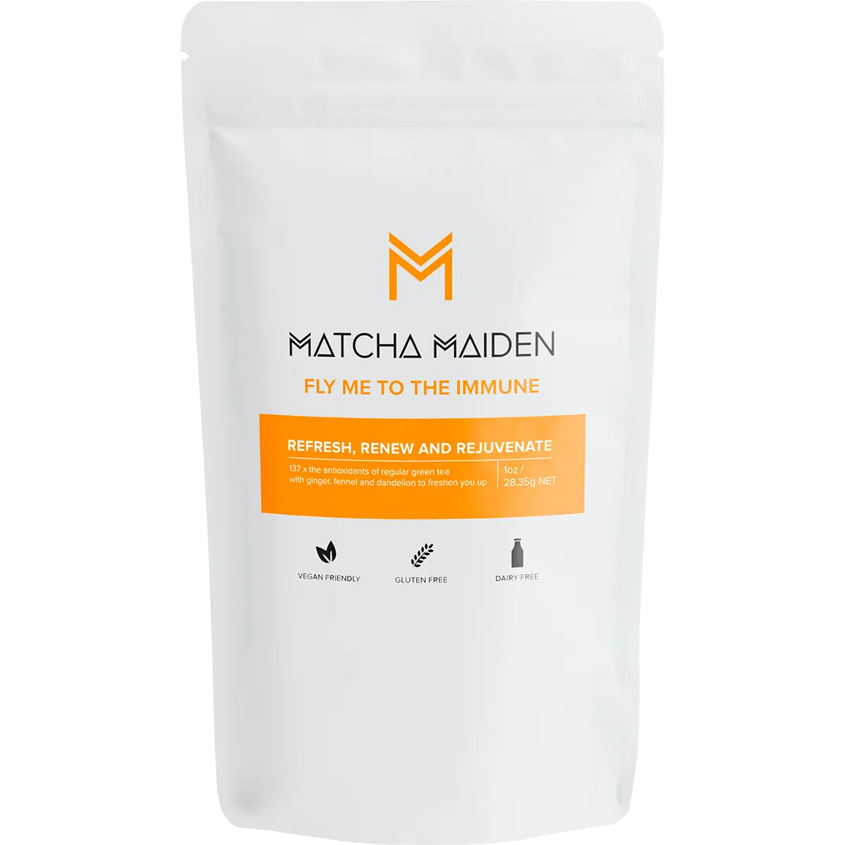 Matcha Maiden Matcha Immune Blend 28.35g — front pack image (UHP)