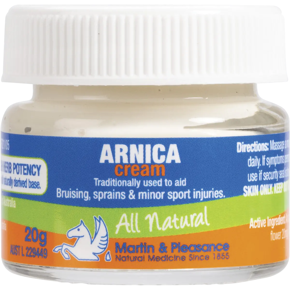 Martin & Pleasance Arnica Herbal Cream — front pack image (UHP)