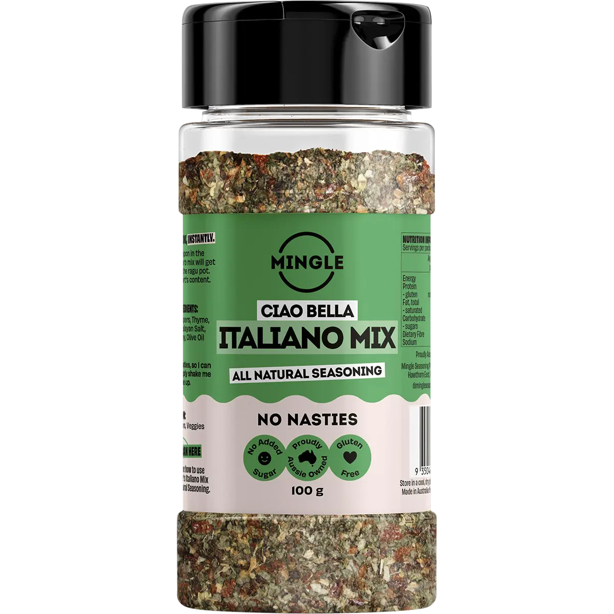Mingle Mingle Italiano Mix All Natural Seasoning 100g supplier product photograph 1