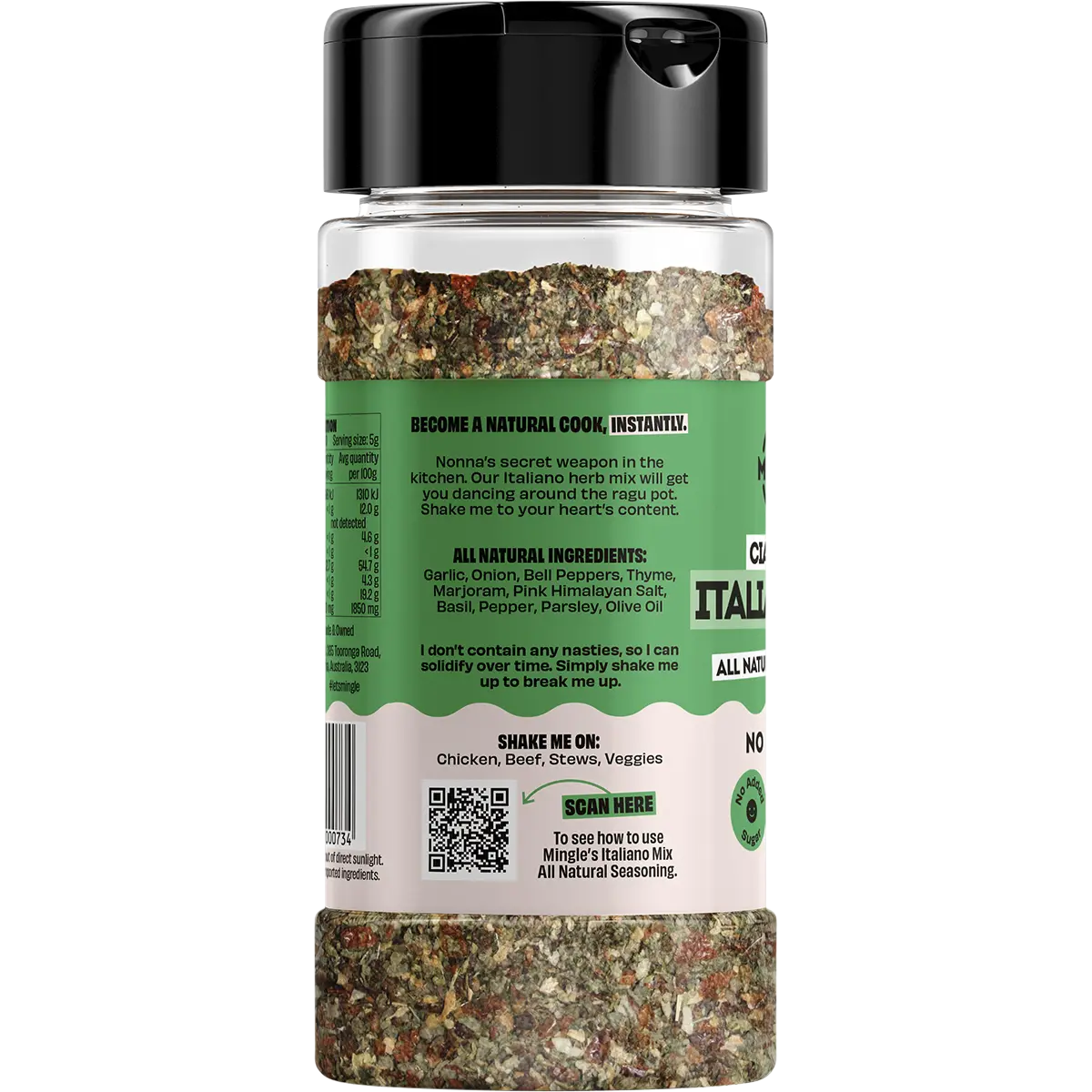 Mingle Mingle Italiano Mix All Natural Seasoning 100g supplier product photograph 2
