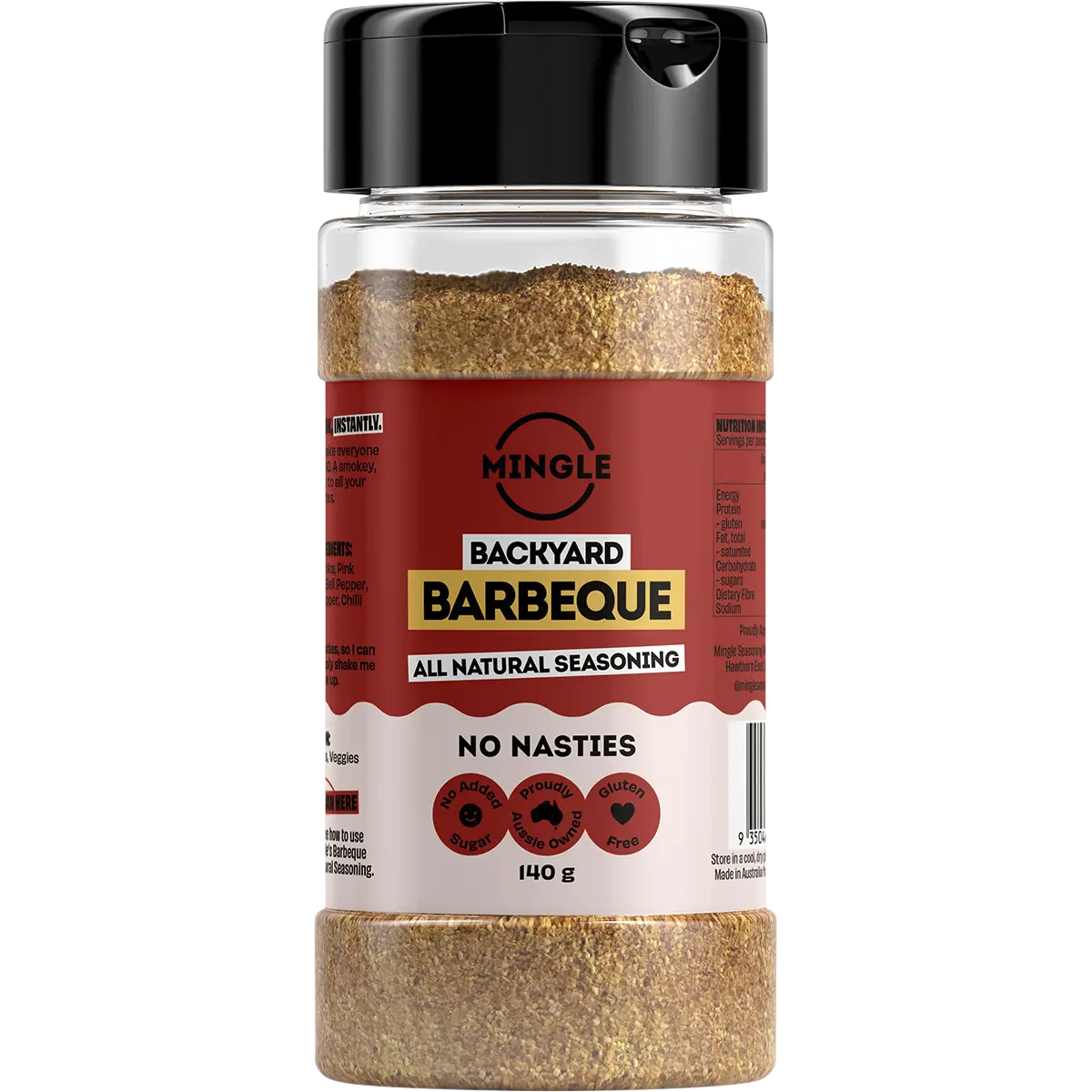 Mingle Mingle Backyard Barbeque All Natural Seasoning 140g supplier product photograph 1