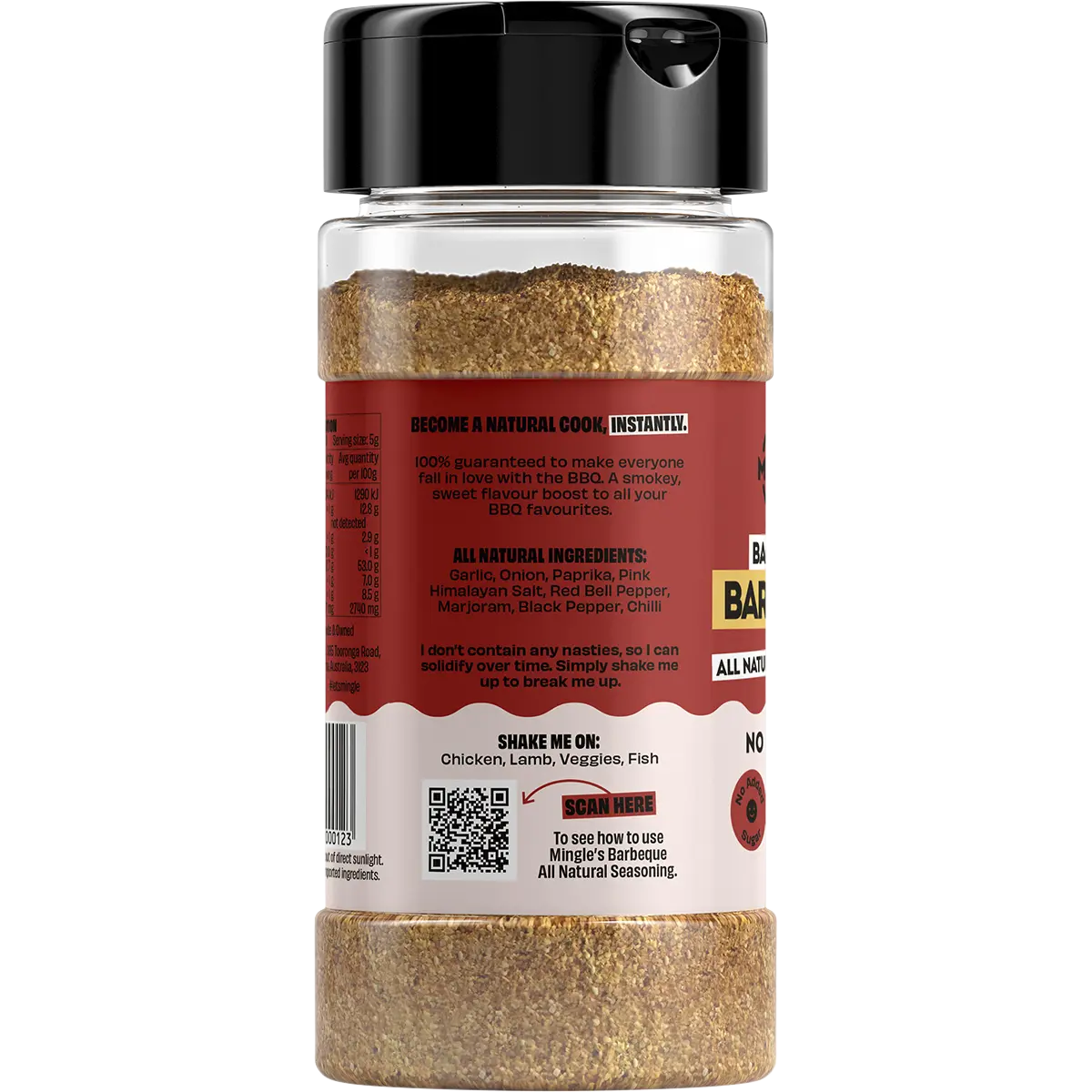 Mingle Mingle Backyard Barbeque All Natural Seasoning 140g supplier product photograph 3