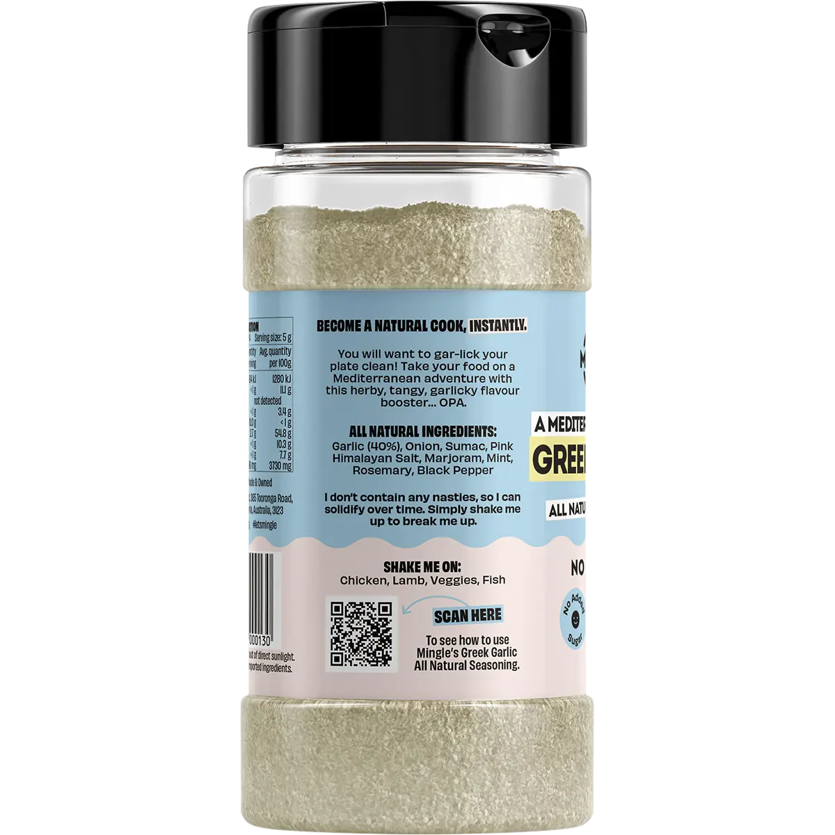 Mingle Mingle Greek Garlic All Natural Seasoning 120g supplier product photograph 3