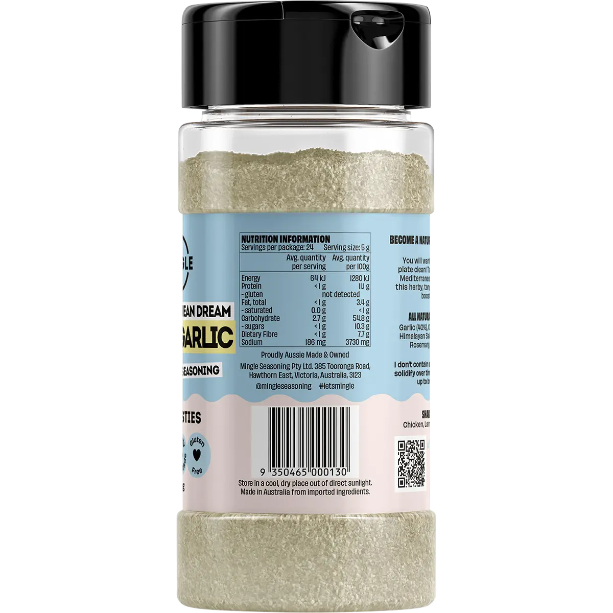 Mingle Mingle Greek Garlic All Natural Seasoning 120g supplier product photograph 2