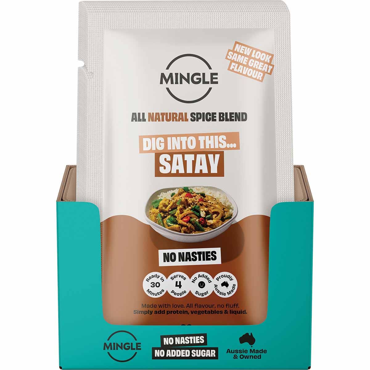 (Clearance!) Mingle Natural Seasoning Blend Satay 30g x 6