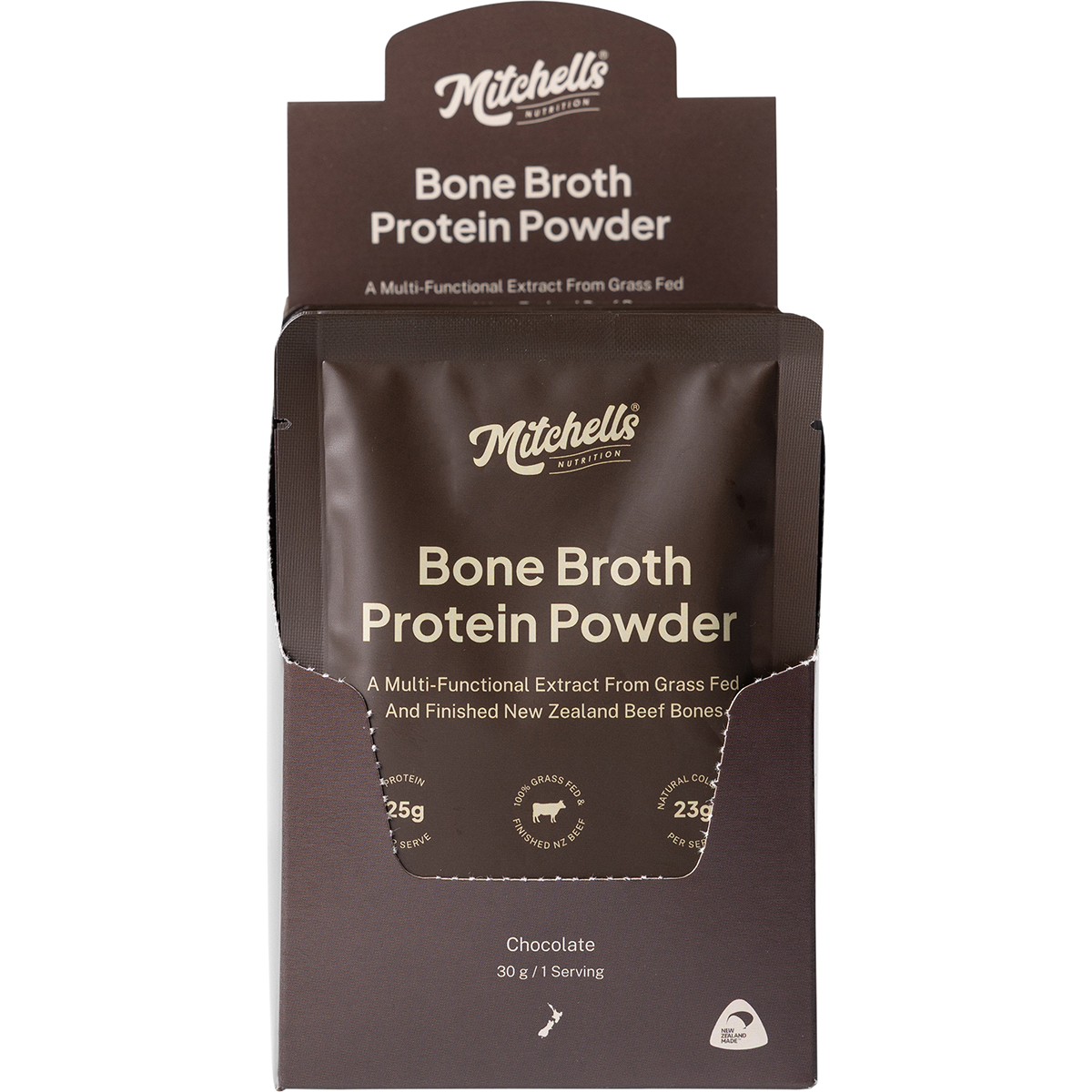 Mitchells Bone Broth Protein Chocolate 30g display image