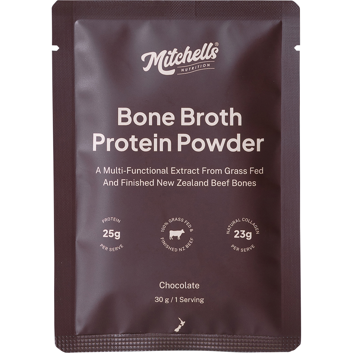 Mitchells Bone Broth Protein Chocolate 30g front image