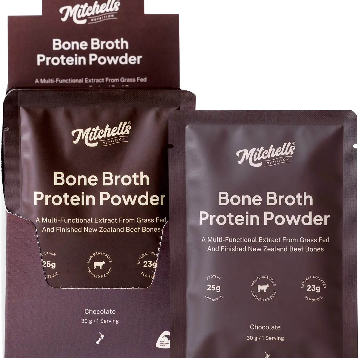 Mitchells Nutrition Bone Broth Protein Powder 30g Sachet — official UHP product image 2
