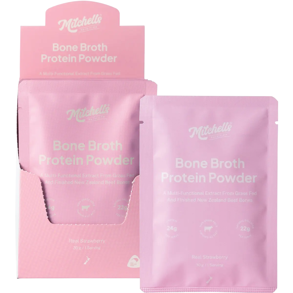 Mitchells Nutrition Bone Broth Protein Powder 30g Sachet — official UHP product image 3