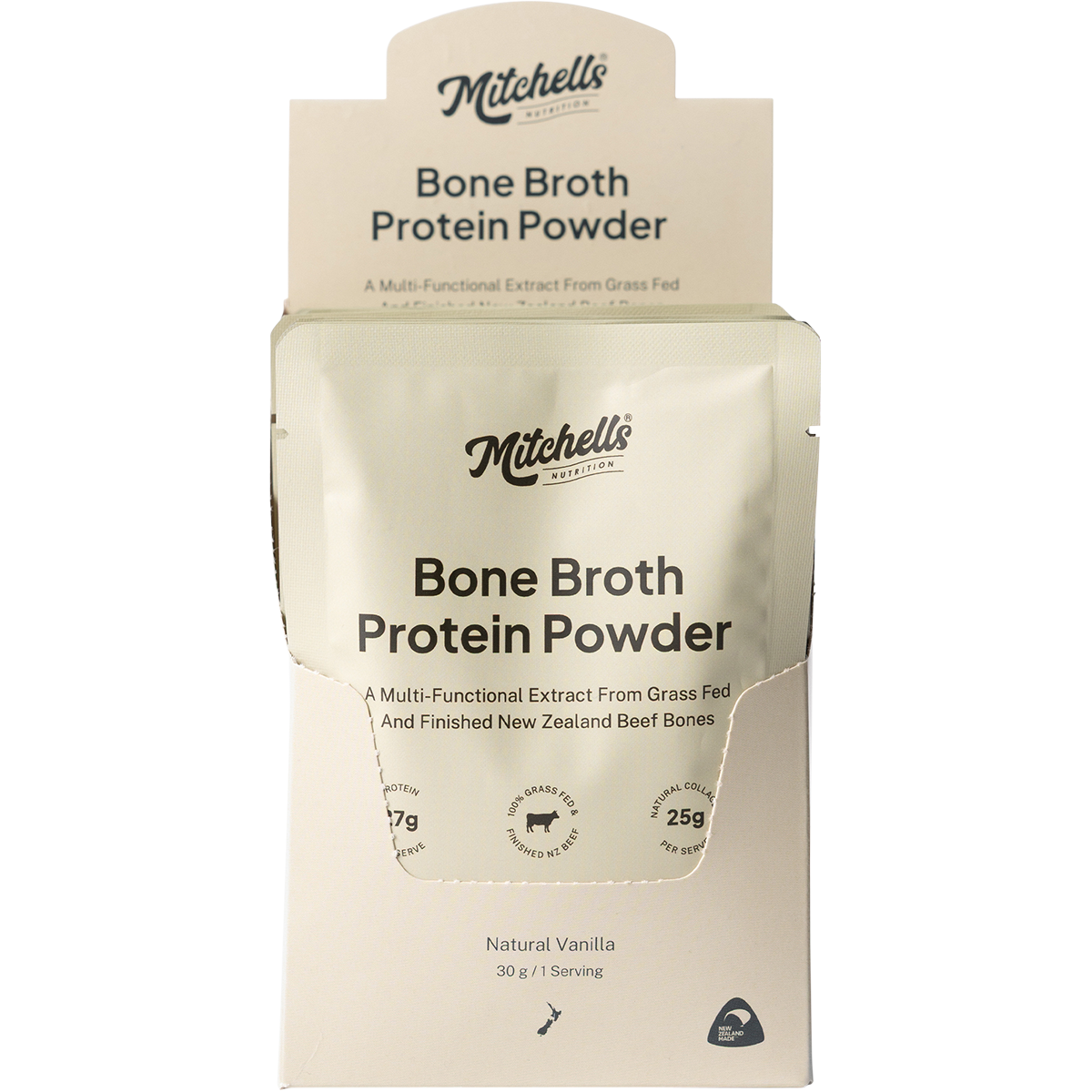 Mitchells Bone Broth Protein Vanilla 30g display image
