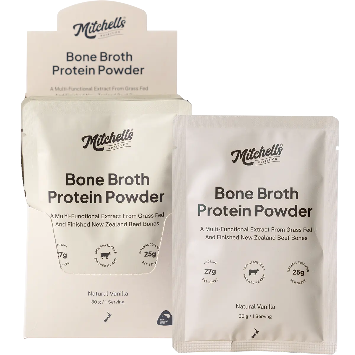 Mitchells Nutrition Bone Broth Protein Powder 30g Sachet — official UHP product image 5