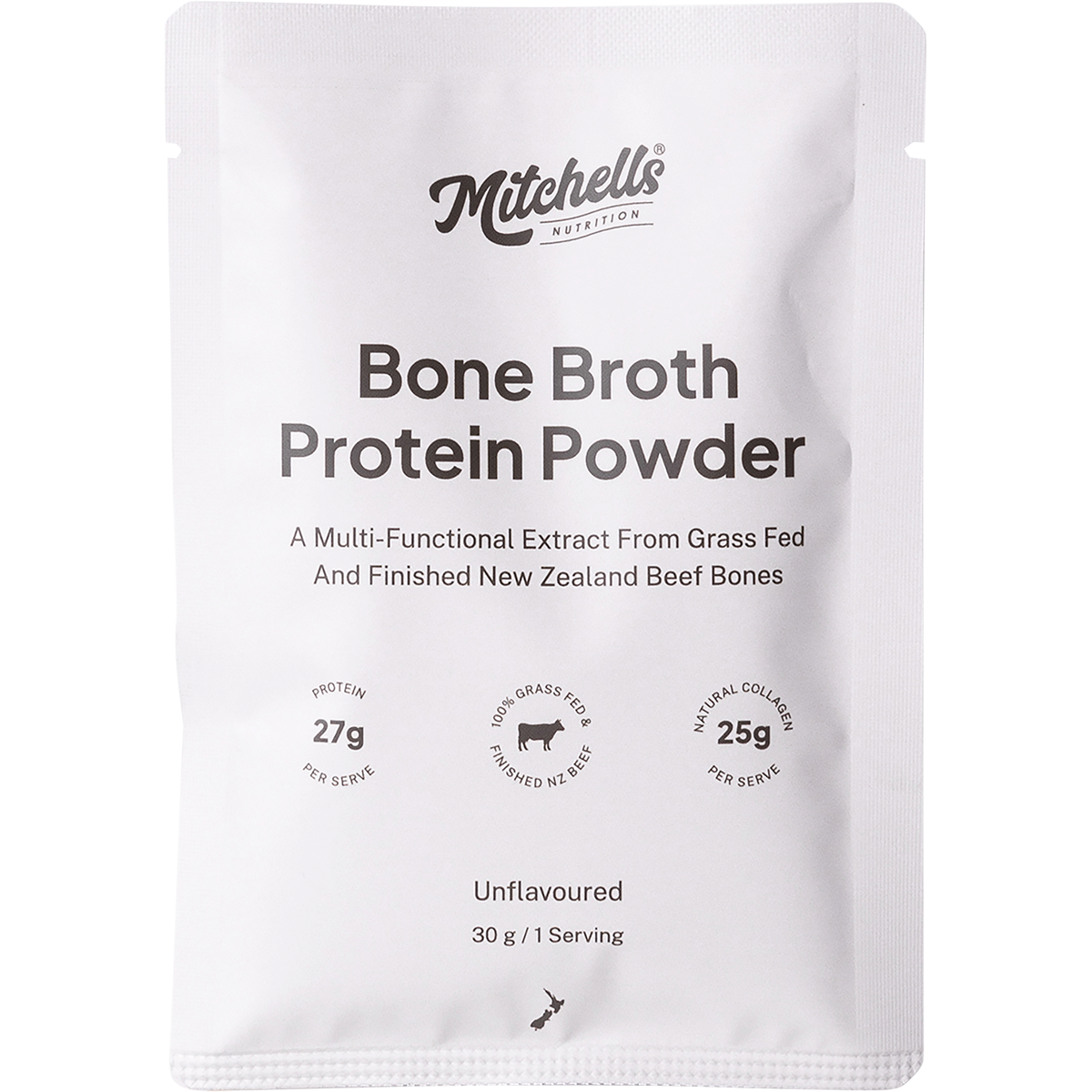 Mitchells Bone Broth Protein Unflavoured 30g front image