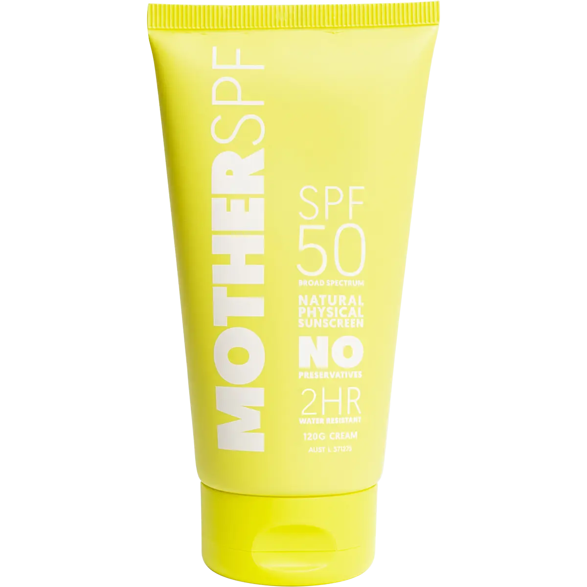 MOTHER SPF Mineral Sunscreen SPF50+ 120g — front pack image (UHP)