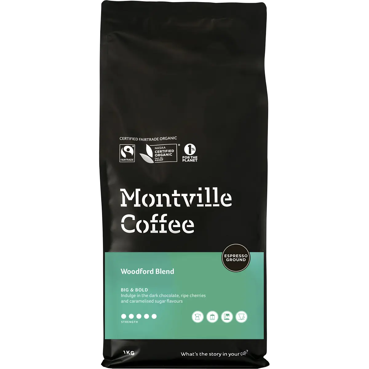 Montville Coffee Coffee Ground Espresso Woodford Blend — official UHP product image 2