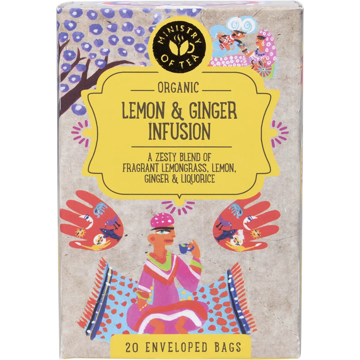 Ministry of Tea Organic Lemon & Ginger Infusion Tea Bags 20pk