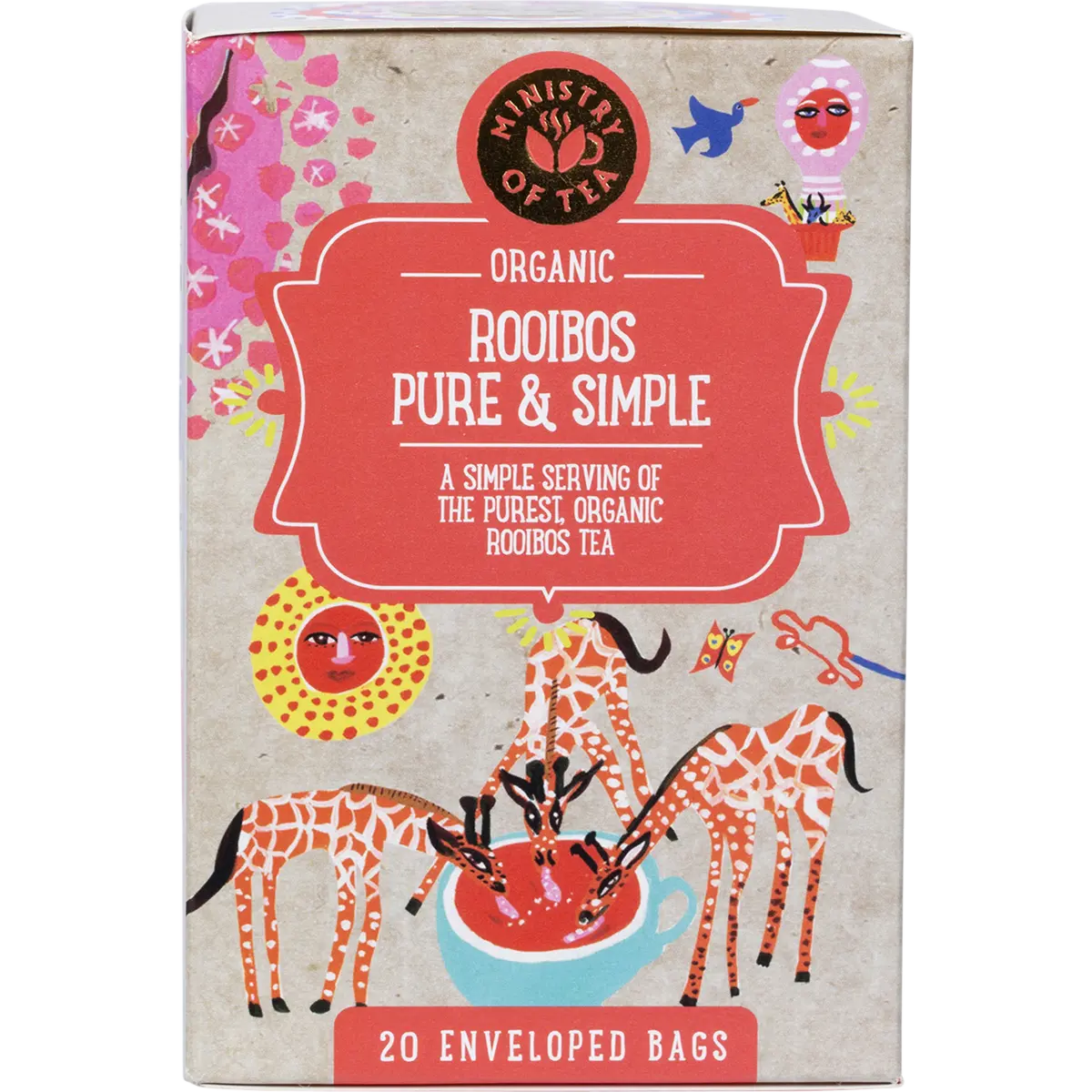 Ministry of Tea Organic Rooibos Pure & Simple Tea Bags 20pk