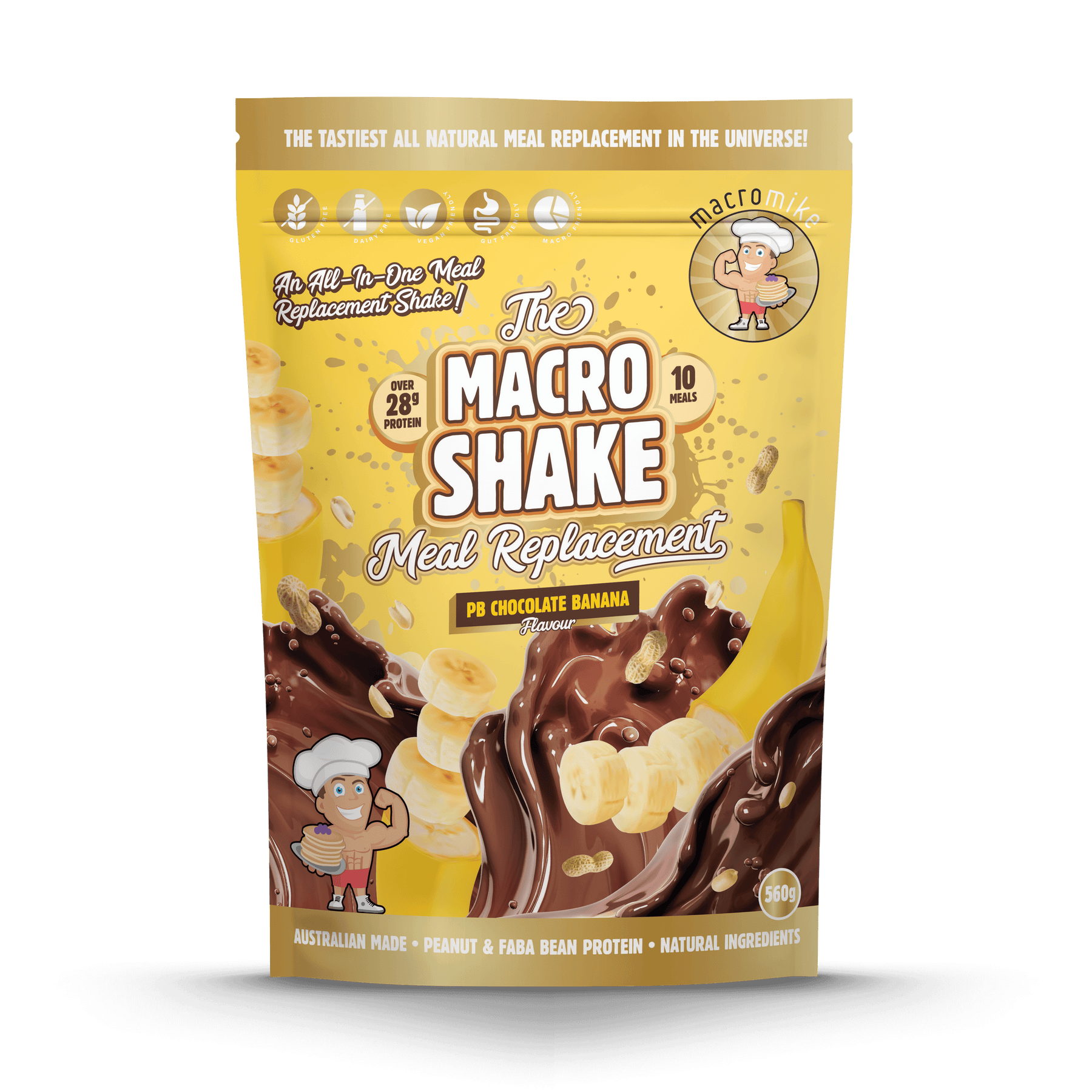 Macro Mike The Macro Shake Meal Replacement PB Chocolate Banana 560g