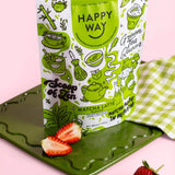 Happy Way Matcha Latte Whey Protein Powder lifestyle image