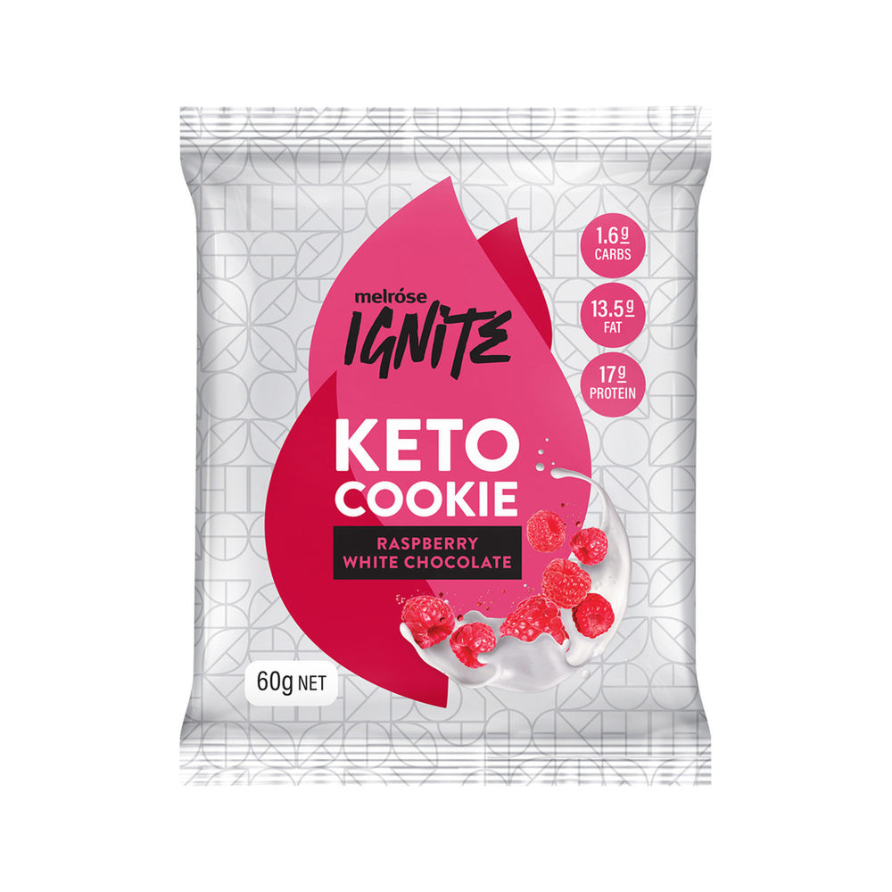 Melrose Ignite Keto Cookie Raspberry White Chocolate 60g x 12