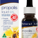 Natural Life Propolis Liquid No Alcohol (40%) Double Strength 25ml — front pack image (UHP)