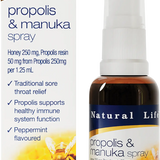 Natural Life Propolis & Manuka Spray 30ml — front pack image (UHP)