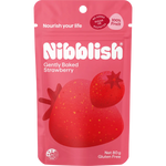 Nibblish Gently Baked Strawberry 80g — front pack image (UHP)
