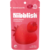 Nibblish Gently Baked Strawberry 80g — front pack image (UHP)