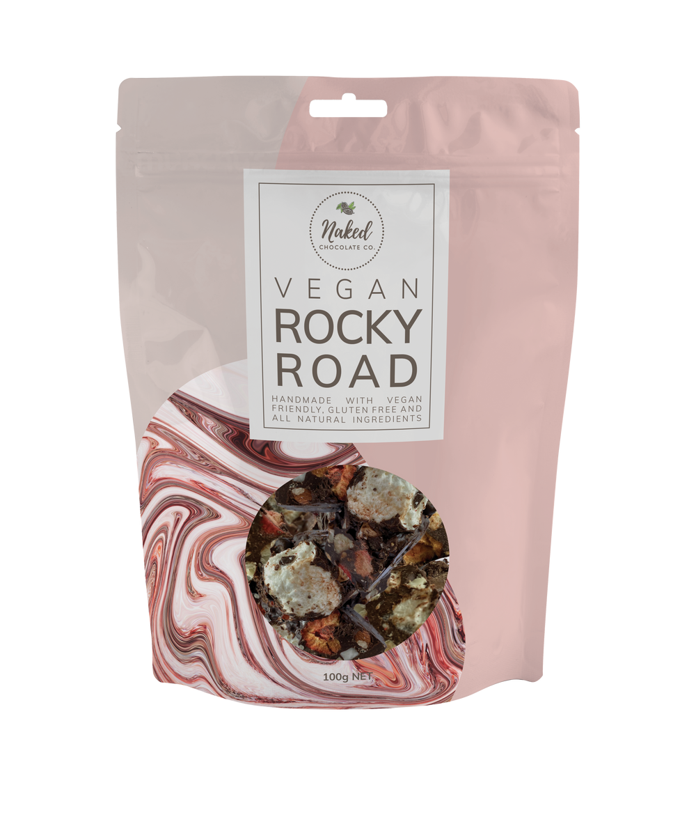 Naked Chocolate Co Vegan Rocky Road Dark Chocolate 100g