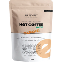 Not Coffee Instant Coffee Alternative Caramel 120g — front pack image (UHP)