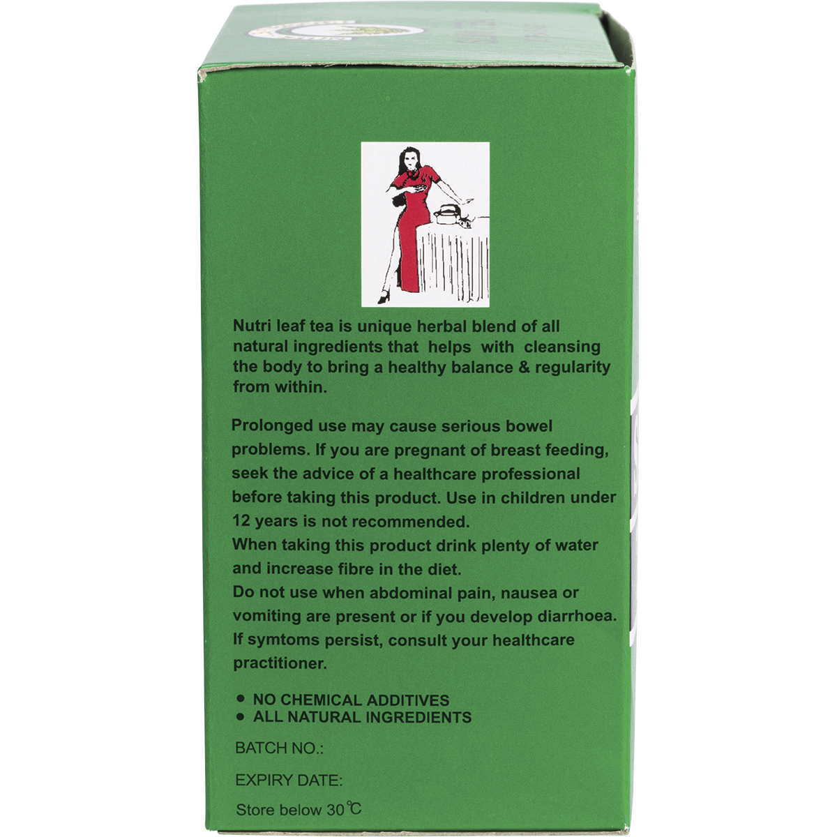 Nutri-Leaf Slim Tea Regular 30 Bags right-side image