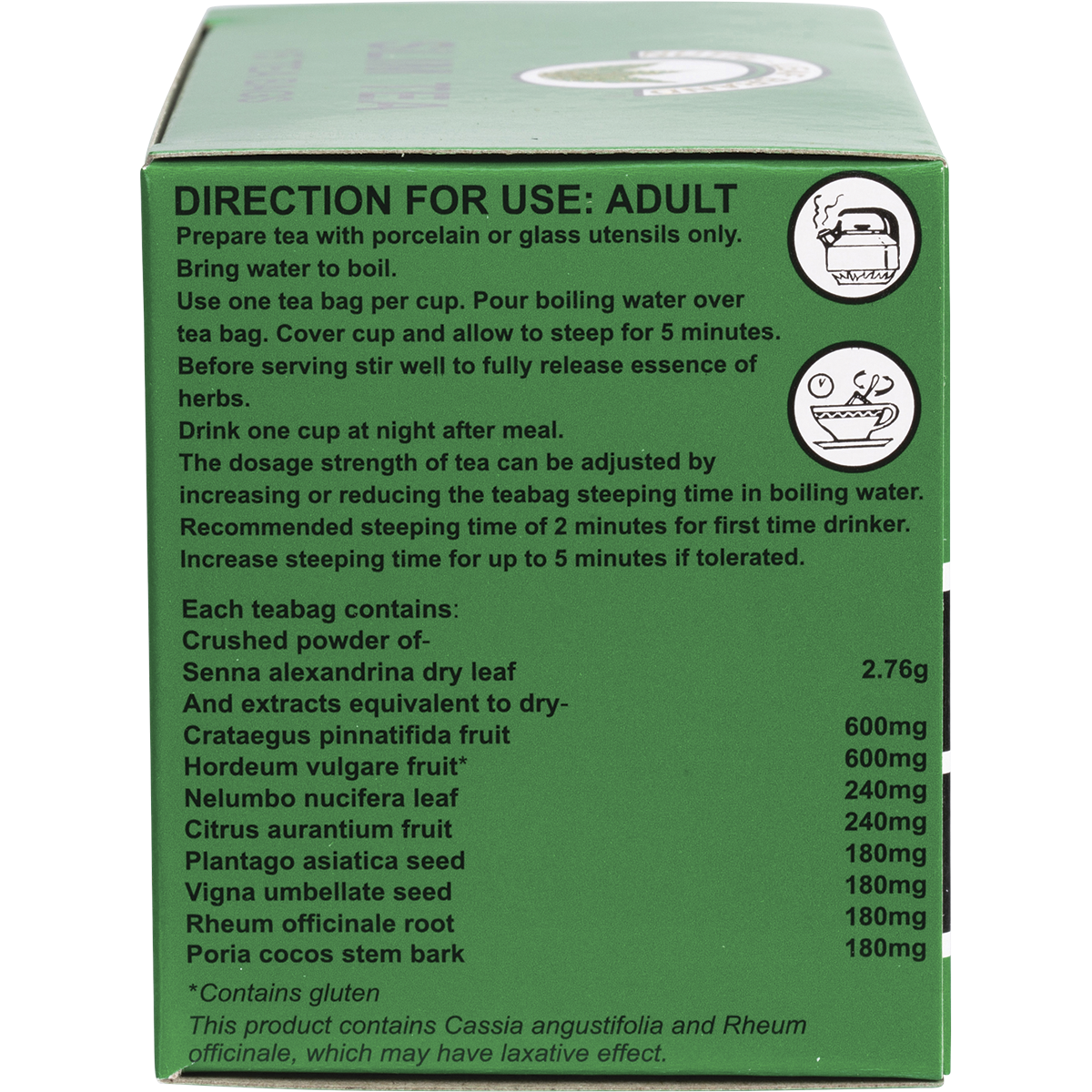 Nutri-Leaf Slim Tea Extra Strength 15 Bags left-side image