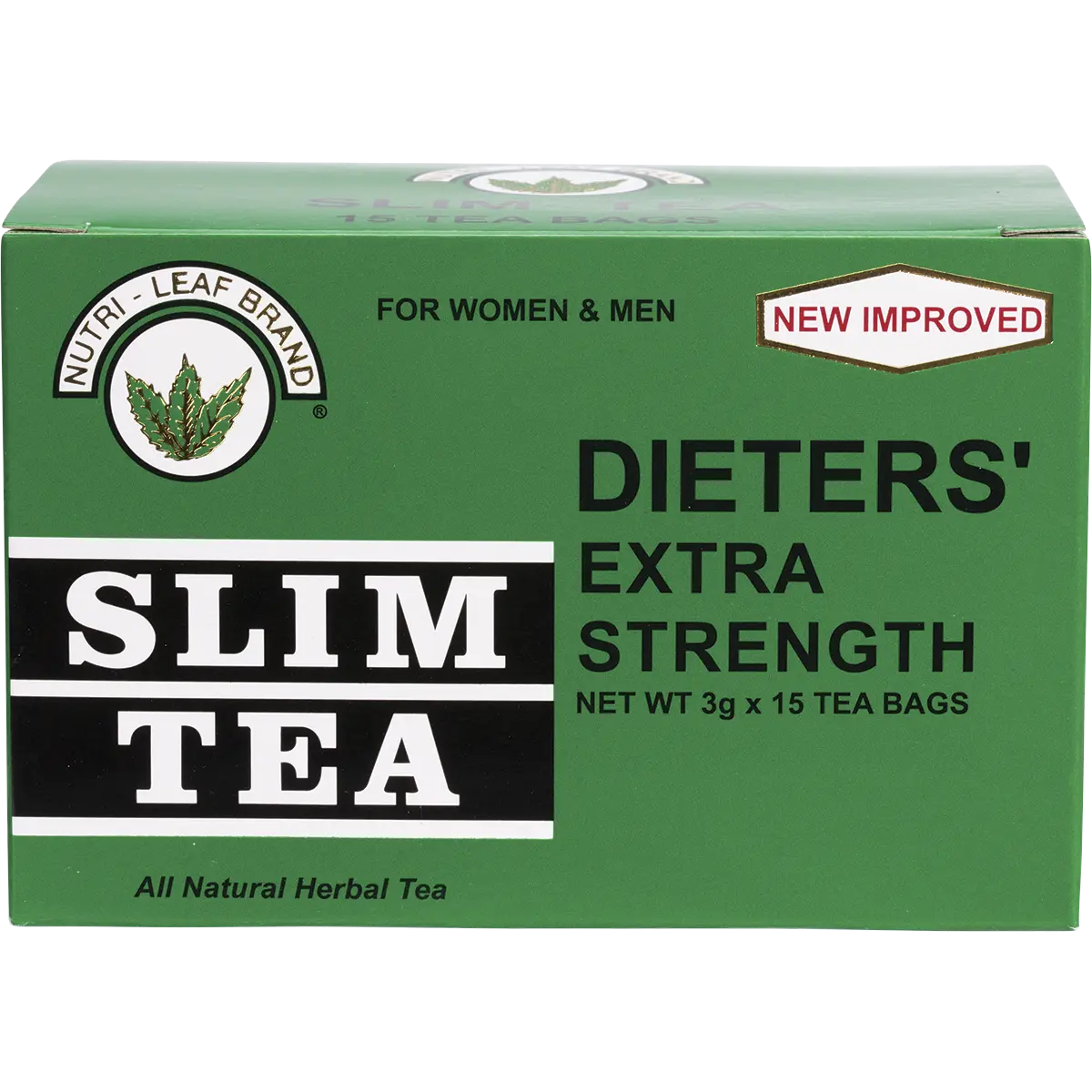 Nutri-Leaf Herbal Tea Bags Slim Tea — back pack image (UHP)