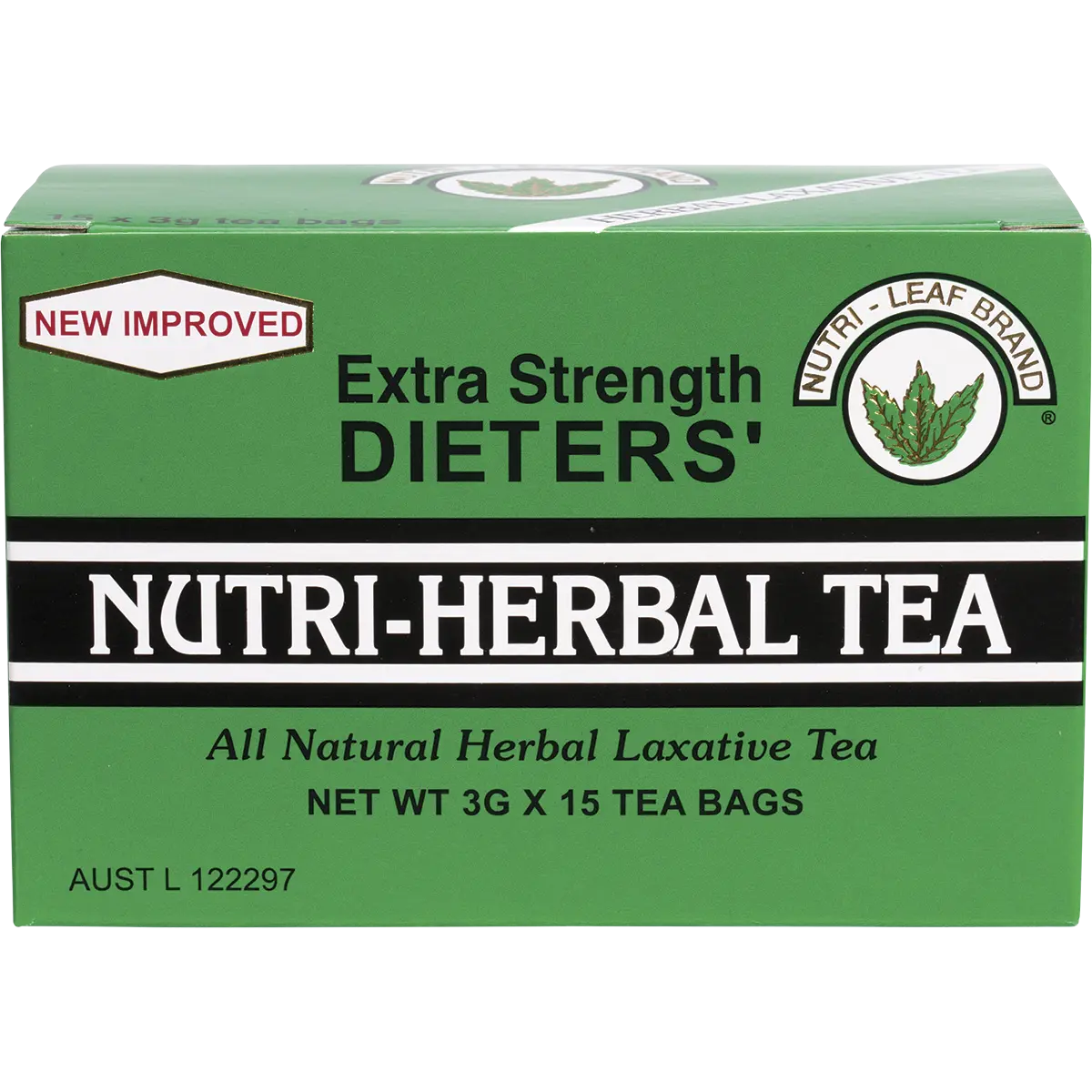 Nutri-Leaf Dieter's Slim Herbal Tea — back pack image (UHP)
