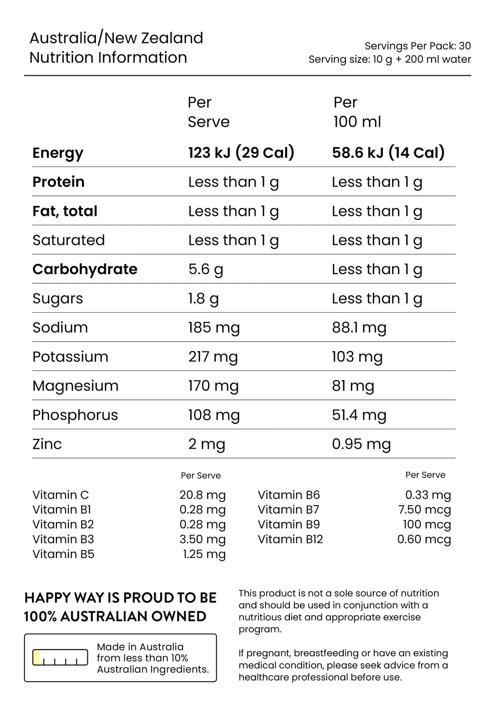 Happy Way Electrolyte Powder Watermelon 300g