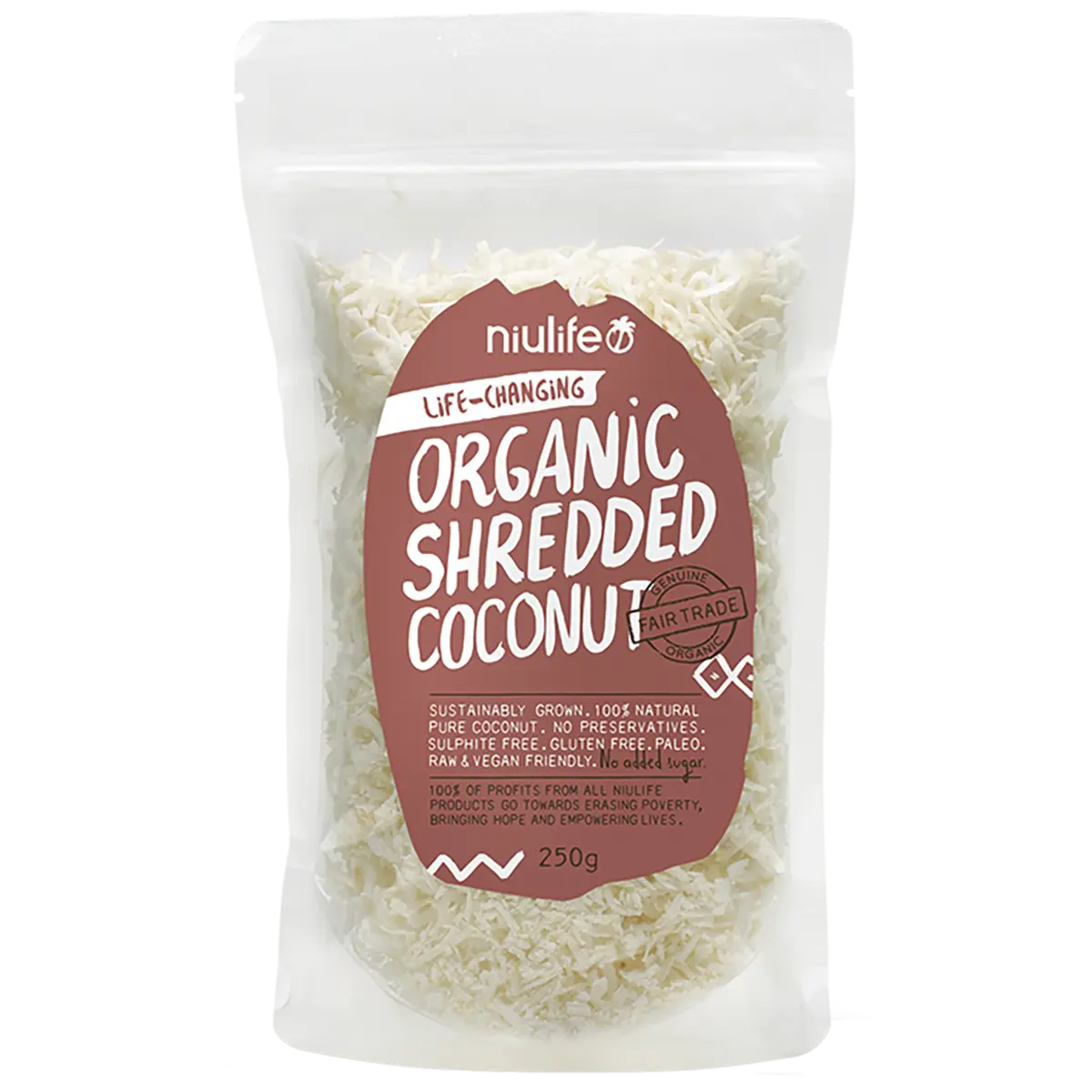 Niulife Shredded Coconut 250g