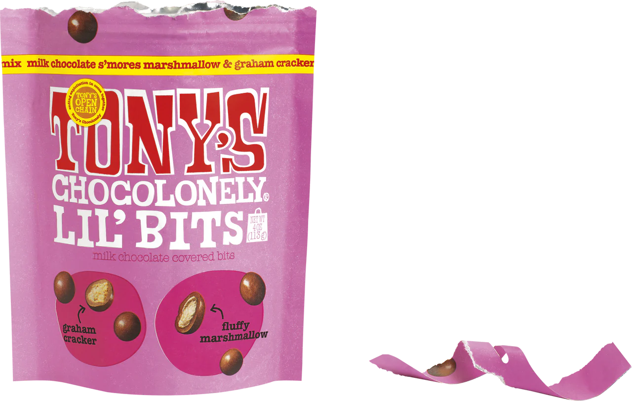 Tony’s Chocolonely Lil’Bits Milk Marshmallow & Biscuit Mix 113g