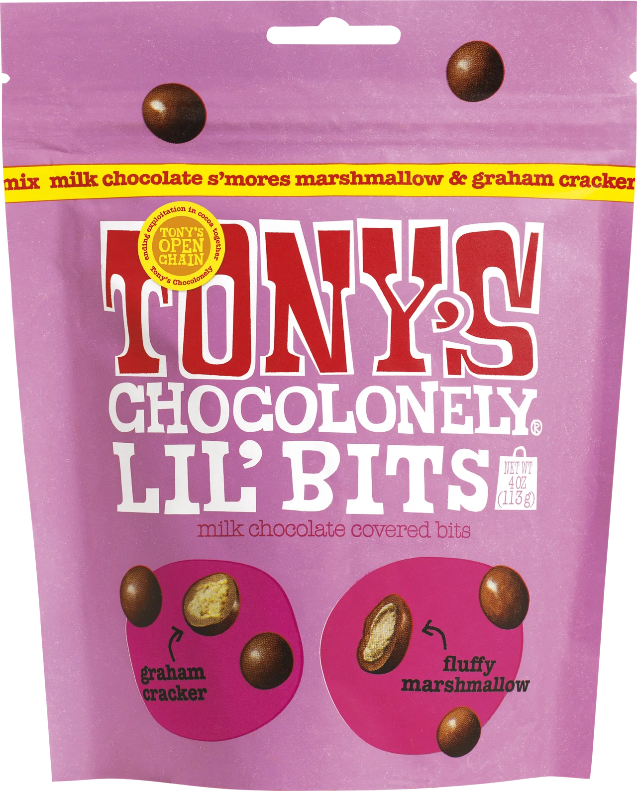 Tony’s Chocolonely Lil’Bits Milk Marshmallow & Biscuit Mix 113g