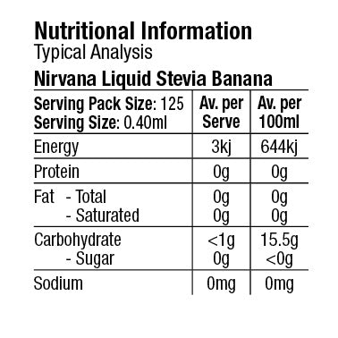 Nirvana Liquid Stevia Banana 50ml