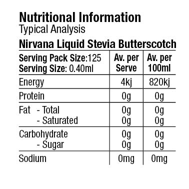 Nirvana Liquid Stevia Butterscotch 50ml