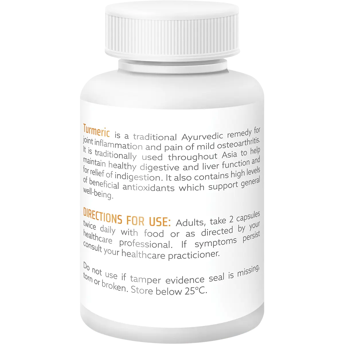 Nature's Help Organic Turmeric With Black Pepper & Ginger 120 Capsules — side pack image (UHP)