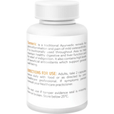 Nature's Help Organic Turmeric With Black Pepper & Ginger 120 Capsules — side pack image (UHP)